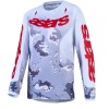 Παιδική μπλούζα motocrossAlpinestars FLUID LONE CAM/WHT/RD
