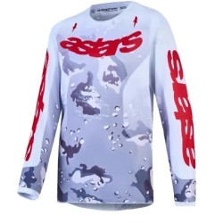 Παιδική μπλούζα motocrossAlpinestars FLUID LONE CAM/WHT/RD Παιδική μπλούζα motocrossAlpinestars FLUID LONE CAM/WHT/RD