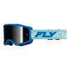 Γυαλιά Motocross FLY RACING Zone Blue/White/Black - Mirror/Smoke Lens