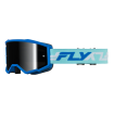 Γυαλιά Motocross FLY RACING Zone Blue/White/Black - Mirror/Smoke Lens thumb