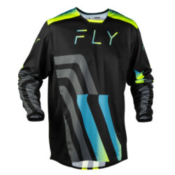 Μπλούζα Motocross FLY RACING Kinetic Volt Jersey - Μαύρο/Γκρι/Τιρκουάζ/Κίτρινο Μπλούζα Motocross FLY RACING Kinetic Volt Jersey - Μαύρο/Γκρι/Τιρκουάζ/Κίτρινο