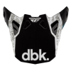 Γείσο για κράνος FLY RACING Formula CP DBK Peak - Μαύρο/Άσπρο/Γκρι