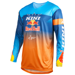 Μπλούζα Motocross KINI RED BULL RALLYE 1.0 ΜΠΛΕ/ΠΟΡΤΟΚΑΛΙ