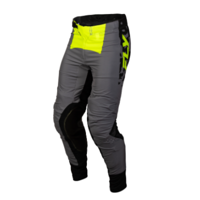 Μοτοκρός παντελόνι FLY RACING Lite Flake - Γκρι/Hi-Vis/Μαύρο
