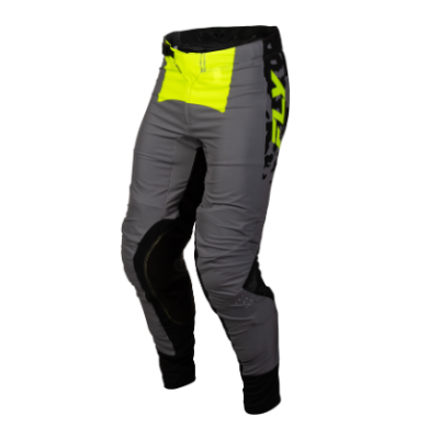 Παιδικό παντελόνι motocross FLY RACING Lite Flake - Γκρι/Hi-Vis/Μαύρο