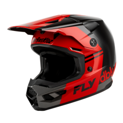 Κράνος Motocross FLY RACING Kinetic DBK 27 - Μαύρο/Κόκκινο/Γκρι
