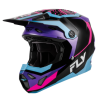 Κράνος Motocross FLY RACING Formula CP Charge - Μαύρο/Μωβ/Ροζ/Μπλε