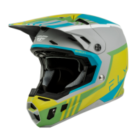 Κράνος Μοτοκρός FLY RACING Formula CC Strike- Γκρι/Πράσινο/Τυρκουάζ