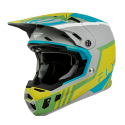Κράνος Μοτοκρός FLY RACING Formula CC Strike- Γκρι/Πράσινο/Τυρκουάζ
