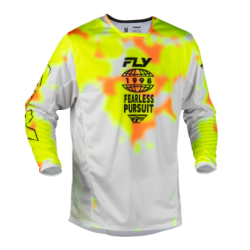 Μπλούζα Motocross FLY RACING Kinetic Blur- White/Hi-Vis/Orange Μπλούζα Motocross FLY RACING Kinetic Blur- White/Hi-Vis/Orange