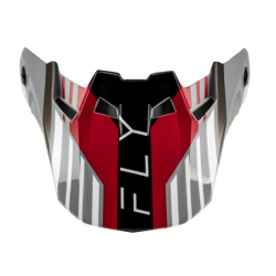 Γείσο για κράνος FLY RACING Formula CC Strike Peak - Γκρι/Κόκκινο/Μαύρο/Λευκό