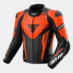Δερμάτινο μπουφάν μοτοσικλέτας SHIMA MISSION ST RED FLUO
