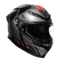 Κράνος AGV K6 S E2206 KARVE MATT BLACK/GREY/RED Κράνος AGV K6 S E2206 KARVE MATT BLACK/GREY/RED