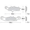 Τακάκια φρένων MOTO-MASTER BRAKEPAD KAWASAKI KFX 450 R 2x4 14 thumb
