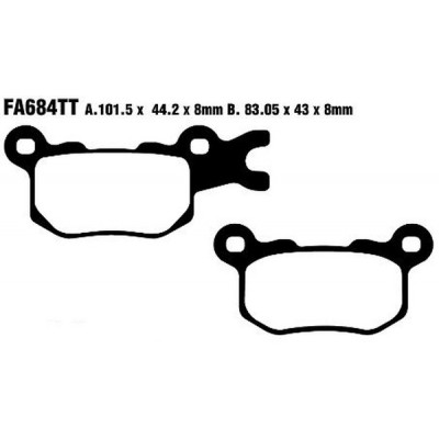 Τακάκια μοτοσυκλέτας EBC BRAKE PAD CARBON TT DIRT