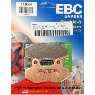 Τακάκια μοτοσυκλέτας EBC SINTERED HH FA086HH