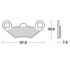 Τακάκια φρένων MOTO-MASTER BRAKEPAD POLARIS SPORTSMAN 450 HO 4X4 17