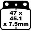 Τακάκια μοτοσυκλέτας EBC BRAKE PAD CARBON TT DIRT thumb