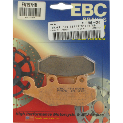 Τακάκια μοτοσυκλέτας EBC SINTERED HH FA197HH