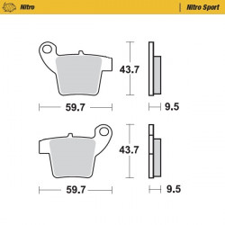 Τακάκια φρένων MOTO-MASTER BRAKE PAD SINTER MX GAS GAS MC 65 23