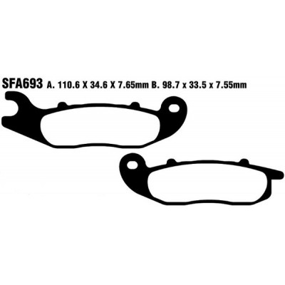 Τακάκια μοτοσυκλέτας EBC BRAKE PAD CARBON SCOOTER