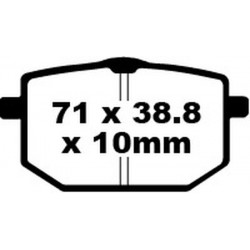 Τακάκια μοτοσυκλέτας EBC FA SER ORGANIC FA118 Τακάκια μοτοσυκλέτας EBC FA SER ORGANIC FA118
