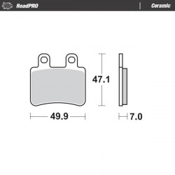 Τακάκια φρένων MOTO-MASTER BRAKE PAD CERAMIC YAMAHA XT 125 R 12 Τακάκια φρένων MOTO-MASTER BRAKE PAD CERAMIC YAMAHA XT 125 R 12