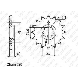 Κιτ αλυσίδα και γρανάζια REGINA για HONDA NX650 DOM 92-95