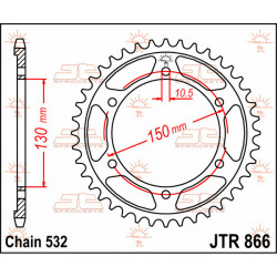 Γρανάζι πίσω κίνησης JT Sprockets JTR866.39