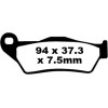 Τακάκια μοτοσυκλέτας EBC BRAKE PAD CARBON TT DIRT