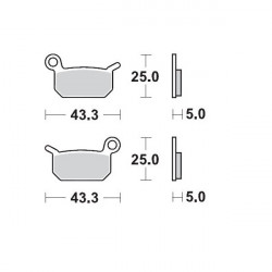 Τακάκια φρένων MOTO-MASTER BRAKEPAD 094711 Τακάκια φρένων MOTO-MASTER BRAKEPAD 094711
