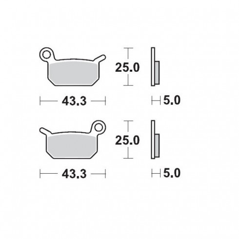 Τακάκια φρένων MOTO-MASTER BRAKEPAD 094711 Τακάκια φρένων MOTO-MASTER BRAKEPAD 094711