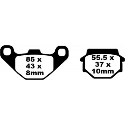 Τακάκια μοτοσυκλέτας EBC BRAKE PAD CARBON TT DIRT