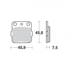 Τακάκια φρένων MOTO-MASTER BRAKEPAD 091412 Τακάκια φρένων MOTO-MASTER BRAKEPAD 091412