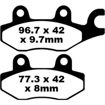 Τακάκια μοτοσυκλέτας EBC BRAKE PAD CARBON TT DIRT