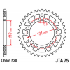 Γρανάζι πίσω κίνησης JT Sprockets JTA75.45 BLACK