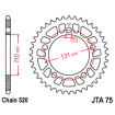 Γρανάζι πίσω κίνησης JT Sprockets JTA75.45 BLACK Γρανάζι πίσω κίνησης JT Sprockets JTA75.45 BLACK thumb