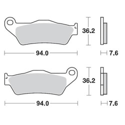 Τακάκια φρένων MOTO-MASTER BRAKE PAD SINTER RACE MX GAS GAS EX 300 23