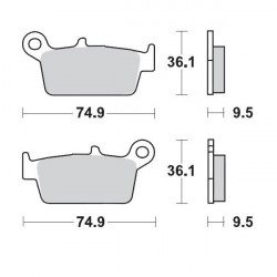 Τακάκια φρένων MOTO-MASTER BRAKEPAD 091812 Τακάκια φρένων MOTO-MASTER BRAKEPAD 091812