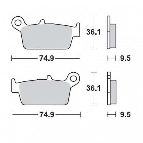 Τακάκια φρένων MOTO-MASTER BRAKEPAD 091812 Τακάκια φρένων MOTO-MASTER BRAKEPAD 091812