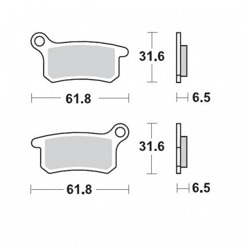 Τακάκια φρένων MOTO-MASTER BRAKEPAD 094611 Τακάκια φρένων MOTO-MASTER BRAKEPAD 094611