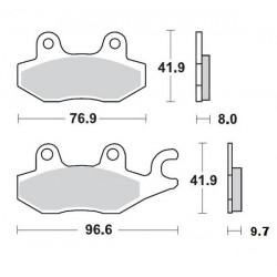 Τακάκια φρένων MOTO-MASTER BRAKE PAD CERAMIC MZ	RT 125 08