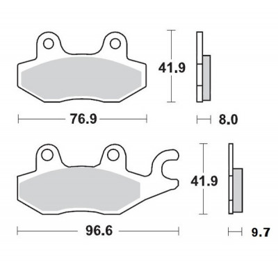 Τακάκια φρένων MOTO-MASTER BRAKE PAD CERAMIC MZ	RT 125 08