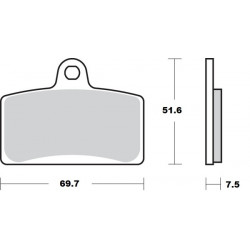 Τακάκια φρένων MOTO-MASTER BRAKE PAD CERAMIC BLATA ENDURO 125 23