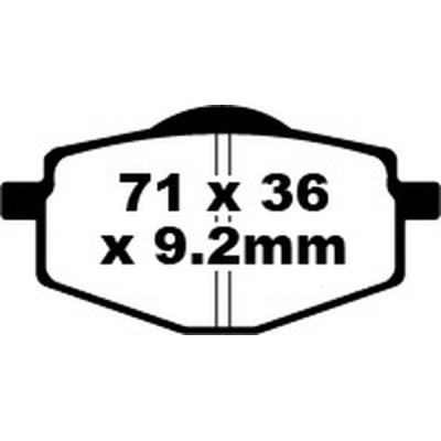 Τακάκια μοτοσυκλέτας EBC BRAKE PAD CARBON TT DIRT