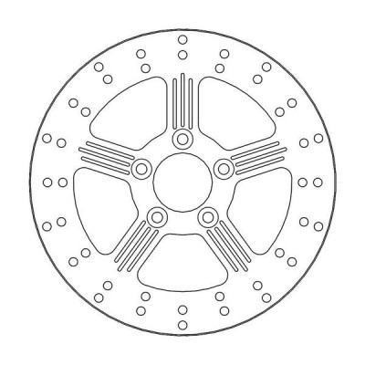 Δισκόπλακα MOTO-MASTER BRAKE ROTOR FIX ROUND L/R Harley Davidson FXLRS 1923 ABS 22-23