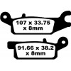 Τακάκια μοτοσυκλέτας EBC CARBON TT DIRT FA443TT