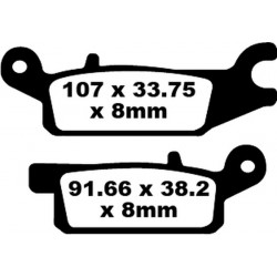 Τακάκια μοτοσυκλέτας EBC CARBON TT DIRT FA443TT
