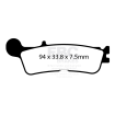 Τακάκια μοτοσυκλέτας EBC BRAKE PAD CARBON TT DIRT thumb