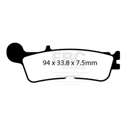 Τακάκια μοτοσυκλέτας EBC BRAKE PAD CARBON TT DIRT